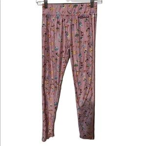 Disney Parks Pink Leggings with Disney Charters Detail Down the Sides Size Large